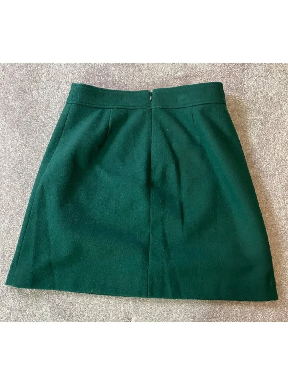 J. Crew Womens Green Wool Blend A-Line Skirt Size 8
